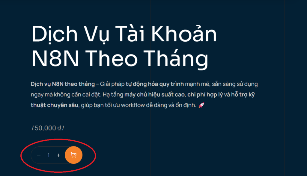 Dịch Vụ Tài Khoản N8N Theo Năm