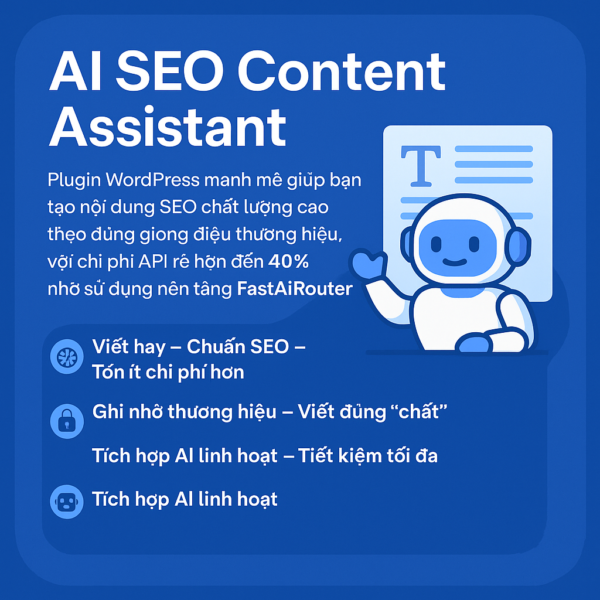 AI SEO Content Assistant V2 – Plugin WordPress Cực Rẻ